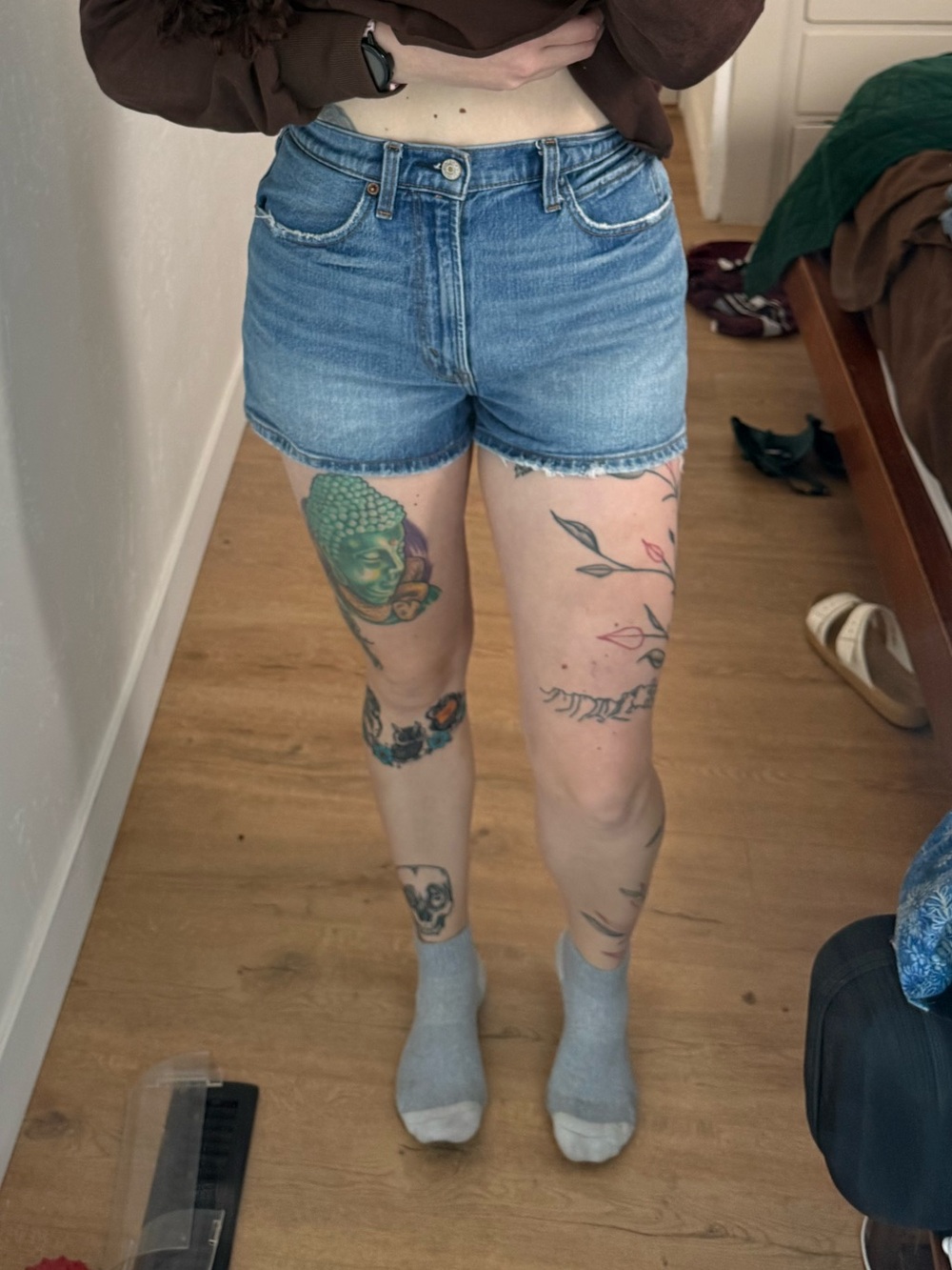 Abercrombie & Fitch Light Blue Denim Jean Shorts